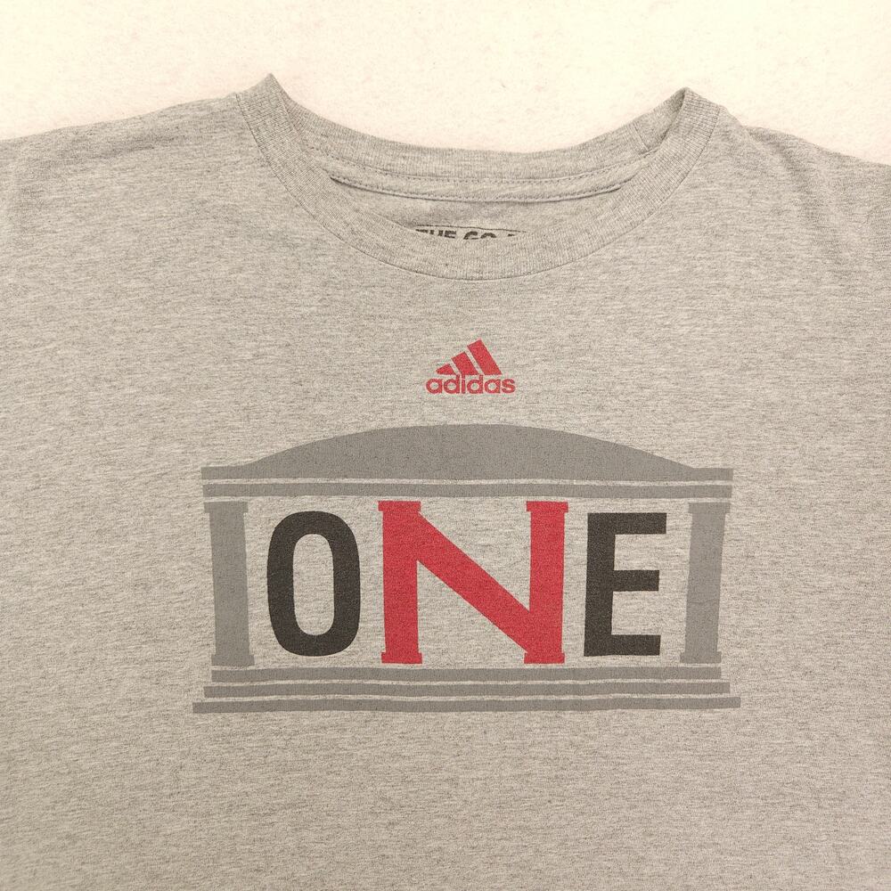 Adidas Casual Crew Neck Short Sleeve Graphic T Shirt Mens Size XL Gray